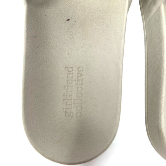 Girlfriend Collective Womens 9 Mens 8 Shoes Beige Pool Slide Flip Flops Slip On - Picture 4 of 7